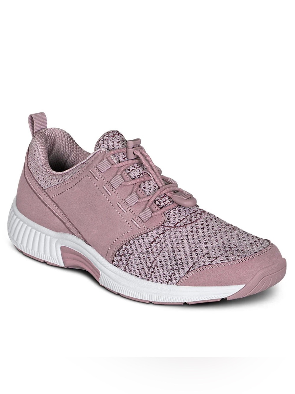 Orthofeet Francis No Tie Sneaker Rose Pink Slip On Comfort Womens Size 9.5D Wide